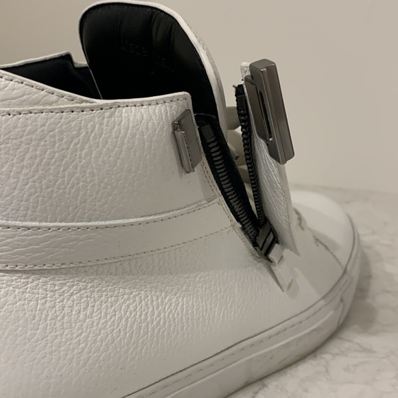 White leather Italian made high top sneakers - Picture 5 of 5